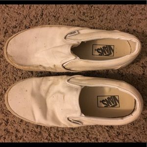 White slip-on vans